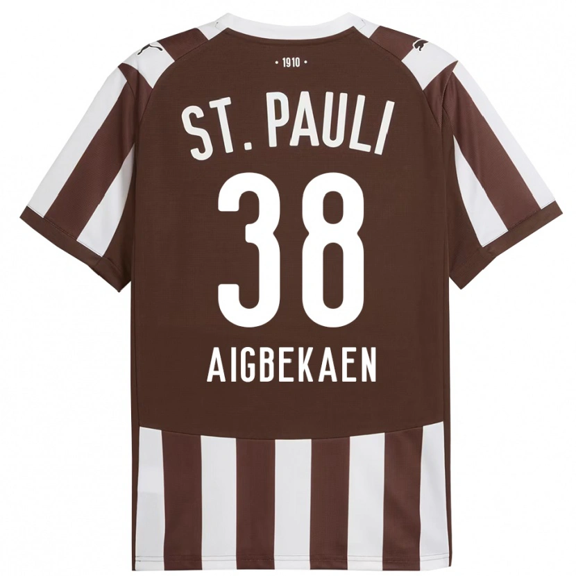 Danxen Mænd Romeo Aigbekaen #38 Kaffe Hvid Hjemmebane Spillertrøjer 2025/26 Trøje T-Shirt