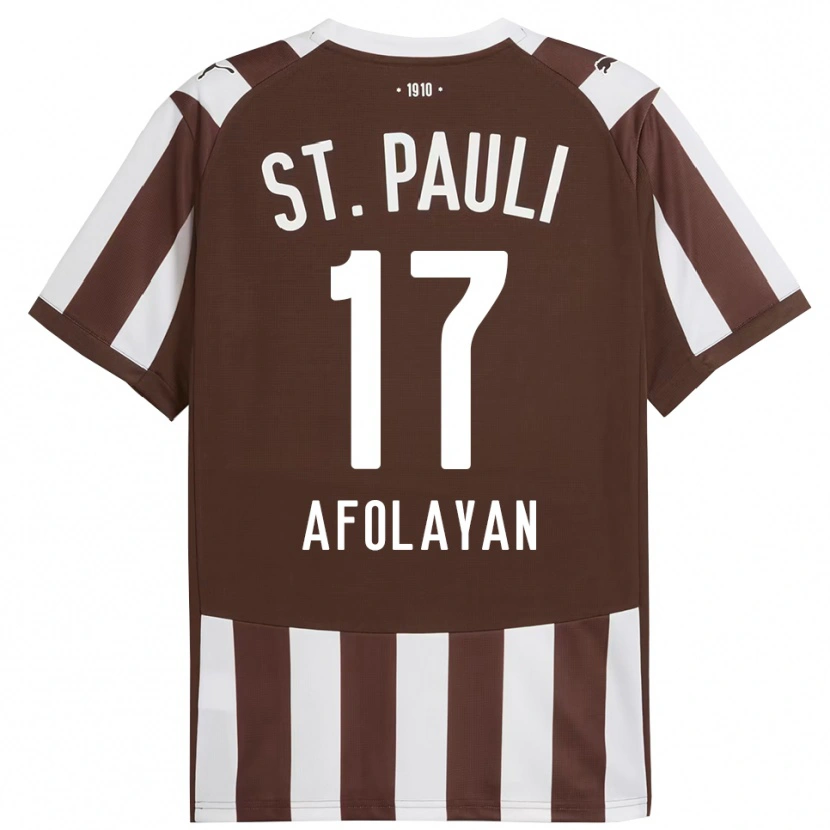 Danxen Mænd Oladapo Afolayan #17 Kaffe Hvid Hjemmebane Spillertrøjer 2025/26 Trøje T-Shirt