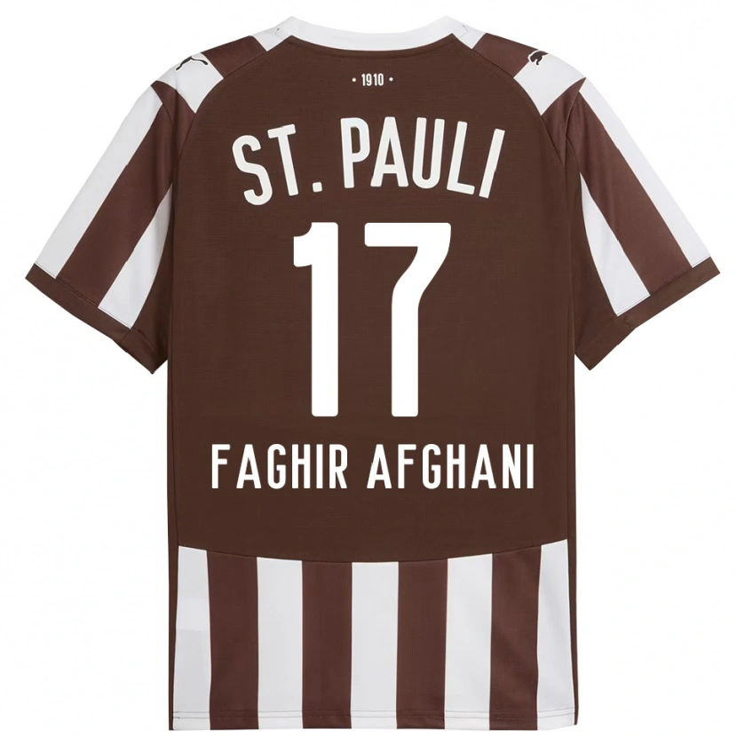 Danxen Mænd Younan Faghir Afghani #17 Kaffe Hvid Hjemmebane Spillertrøjer 2025/26 Trøje T-Shirt