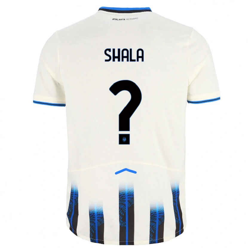 Danxen Mænd Leon Shala #0 Hvid Blå Udebane Spillertrøjer 2025/26 Trøje T-Shirt