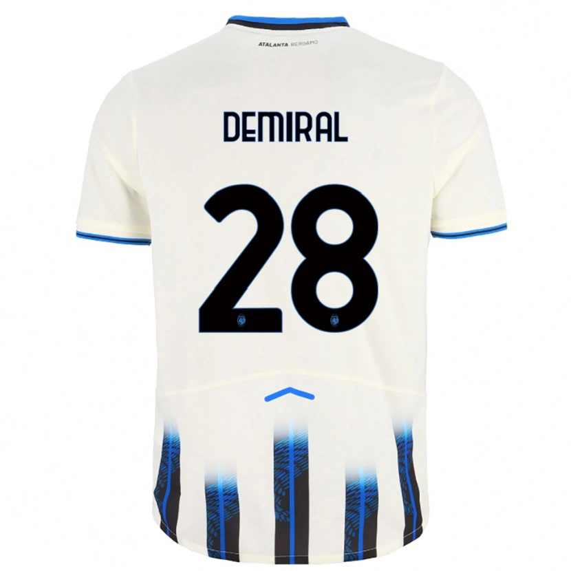 Danxen Mænd Merih Demiral #28 Hvid Blå Udebane Spillertrøjer 2025/26 Trøje T-Shirt