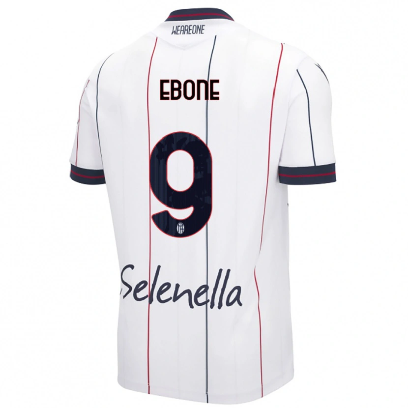 Danxen Mænd Tommaso Ebone #9 Hvid Kongeblå Udebane Spillertrøjer 2025/26 Trøje T-Shirt