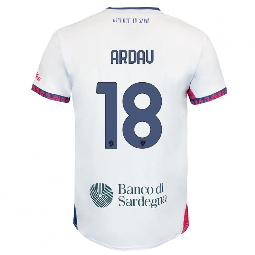 Danxen Mænd Samuel Ardau #18 Hvid Navy Rød Udebane Spillertrøjer 2025/26 Trøje T-Shirt