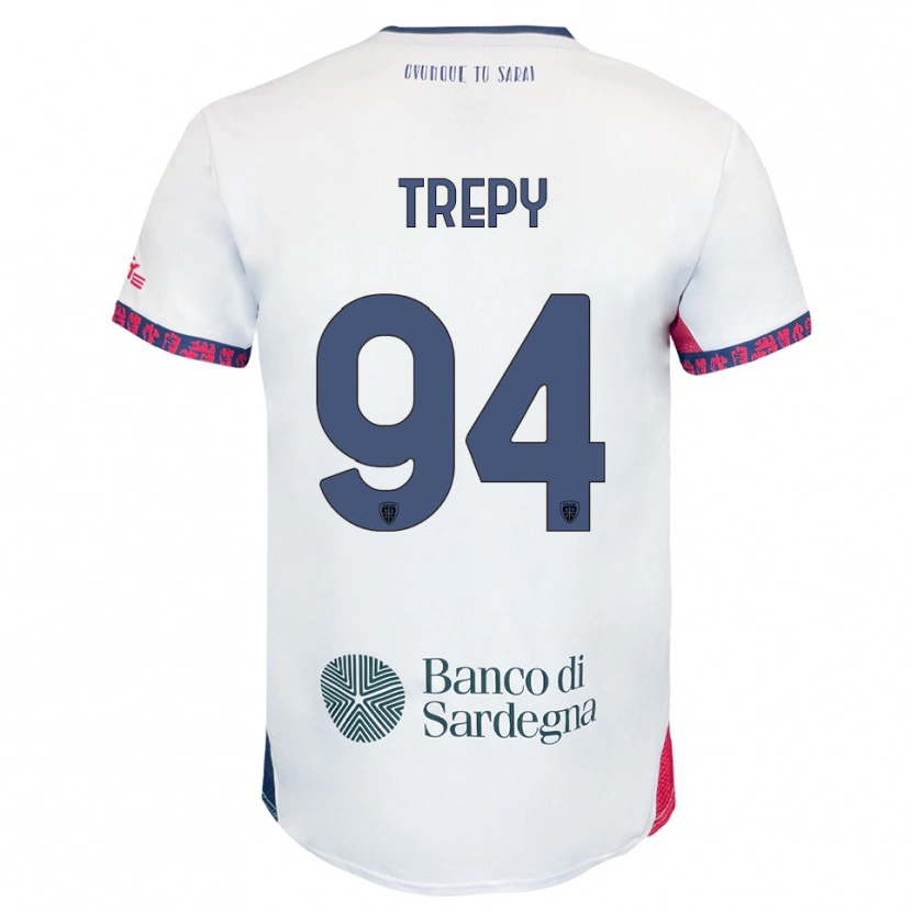 Danxen Mænd Yael Trepy #94 Hvid Navy Rød Udebane Spillertrøjer 2025/26 Trøje T-Shirt