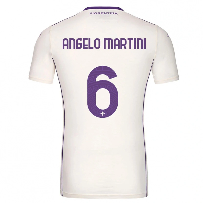 Danxen Mænd Angelo Martini #6 Hvid Lilla Rød Udebane Spillertrøjer 2025/26 Trøje T-Shirt