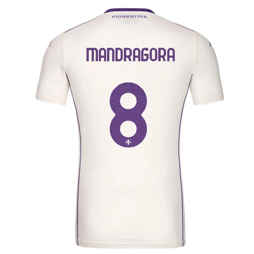 Danxen Mænd Rolando Mandragora #8 Hvid Lilla Rød Udebane Spillertrøjer 2025/26 Trøje T-Shirt