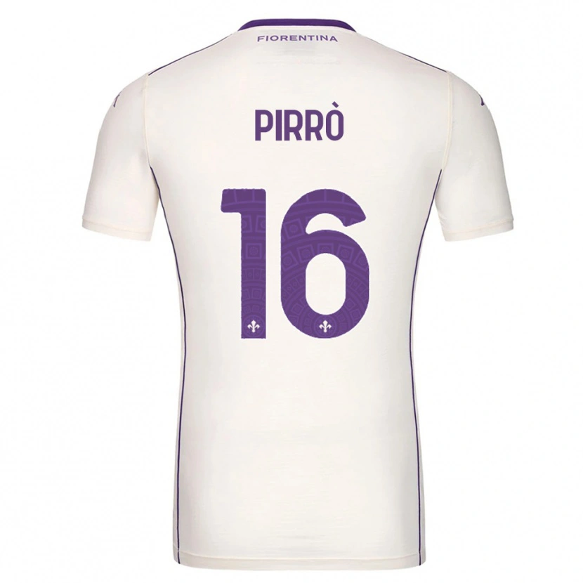 Danxen Mænd Antonio Pirrò #16 Hvid Lilla Rød Udebane Spillertrøjer 2025/26 Trøje T-Shirt