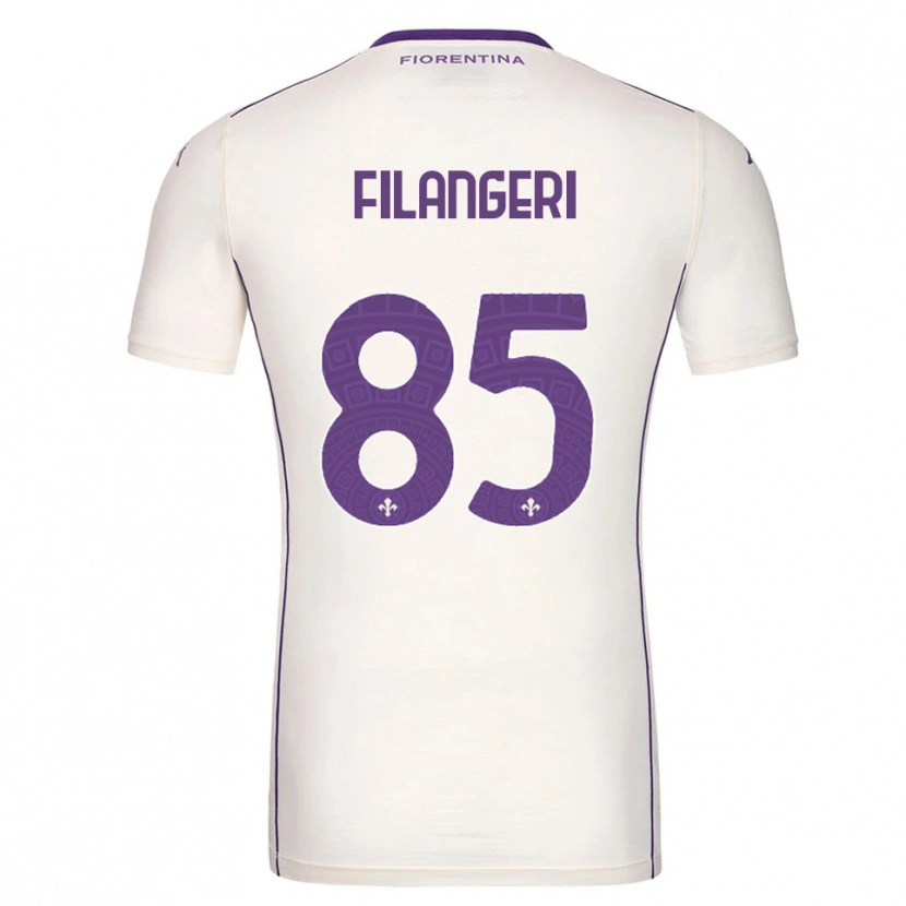 Danxen Mænd Maria Luisa Filangeri #85 Hvid Lilla Rød Udebane Spillertrøjer 2025/26 Trøje T-Shirt