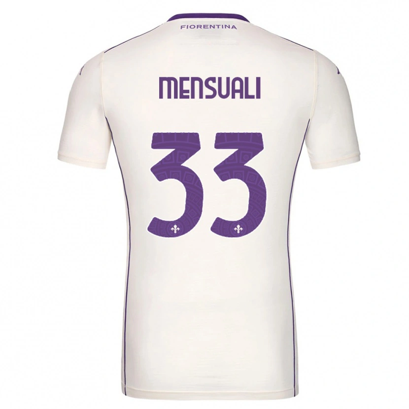 Danxen Mænd Alice Mensuali #33 Hvid Lilla Rød Udebane Spillertrøjer 2025/26 Trøje T-Shirt