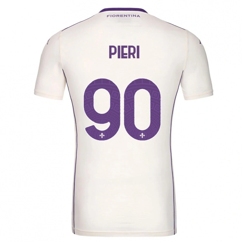 Danxen Mænd Arianna Pieri #90 Hvid Lilla Rød Udebane Spillertrøjer 2025/26 Trøje T-Shirt