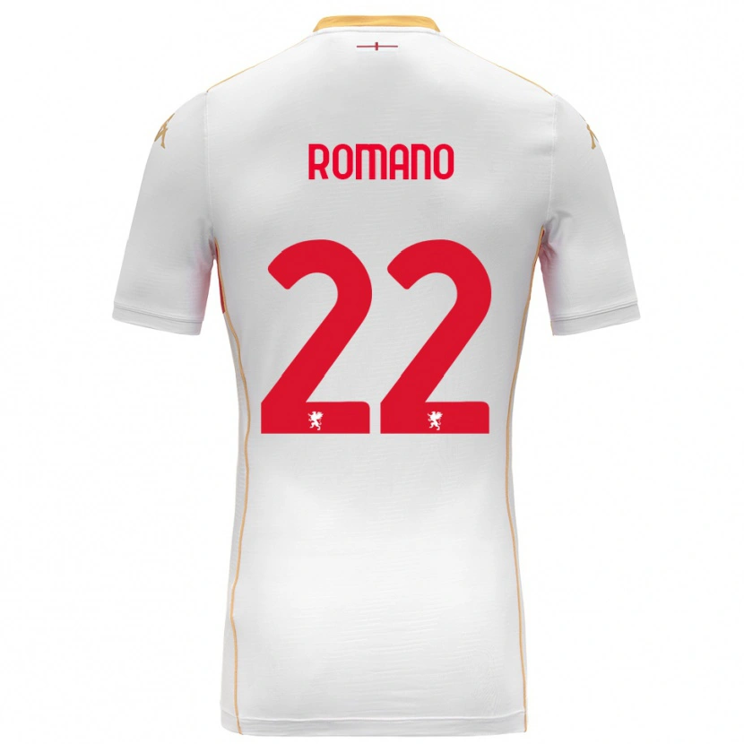 Danxen Mænd Andrew Romano #22 Hvid Rød Udebane Spillertrøjer 2025/26 Trøje T-Shirt