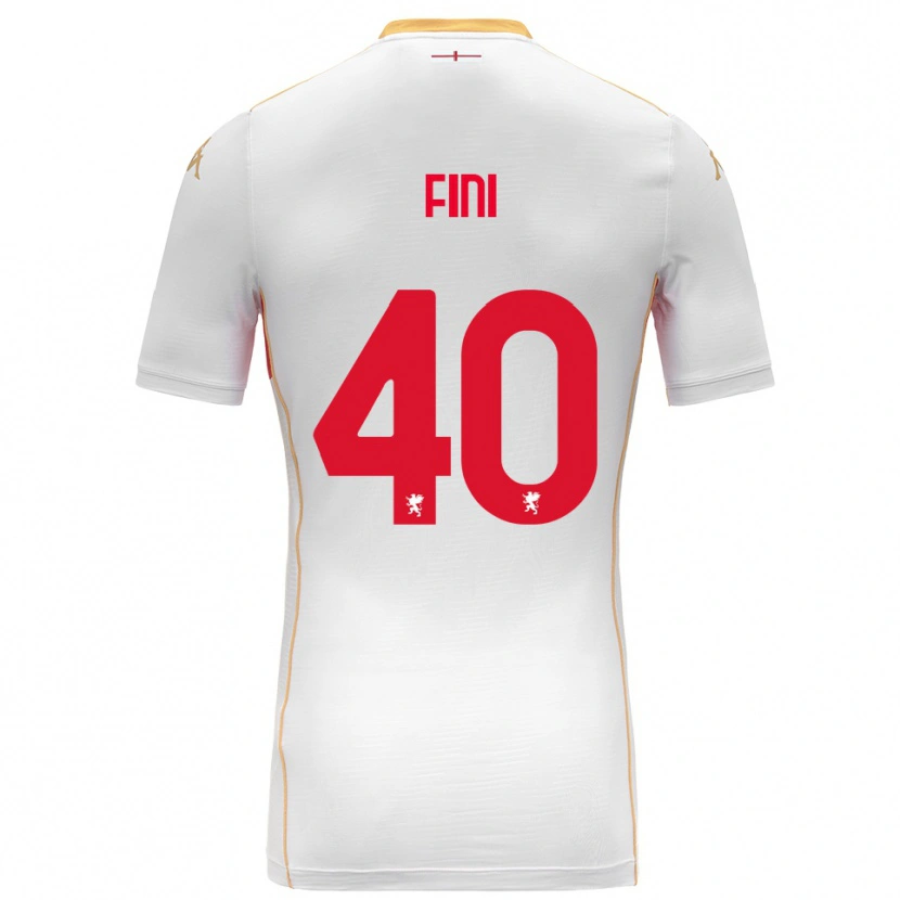 Danxen Mænd Seydou Fini #40 Hvid Rød Udebane Spillertrøjer 2025/26 Trøje T-Shirt