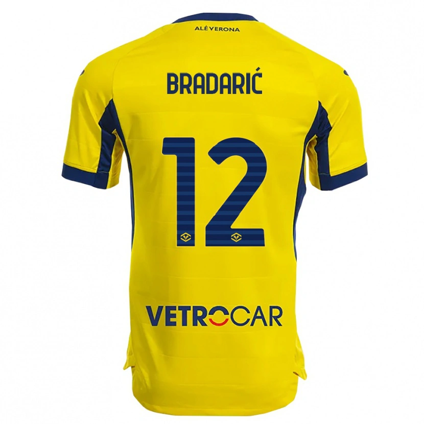 Danxen Mænd Domagoj Bradarić #12 Gul Navy Udebane Spillertrøjer 2025/26 Trøje T-Shirt