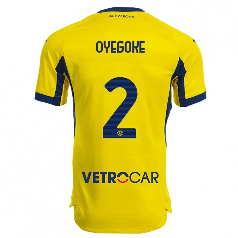 Danxen Mænd Daniel Oyegoke #2 Gul Navy Udebane Spillertrøjer 2025/26 Trøje T-Shirt