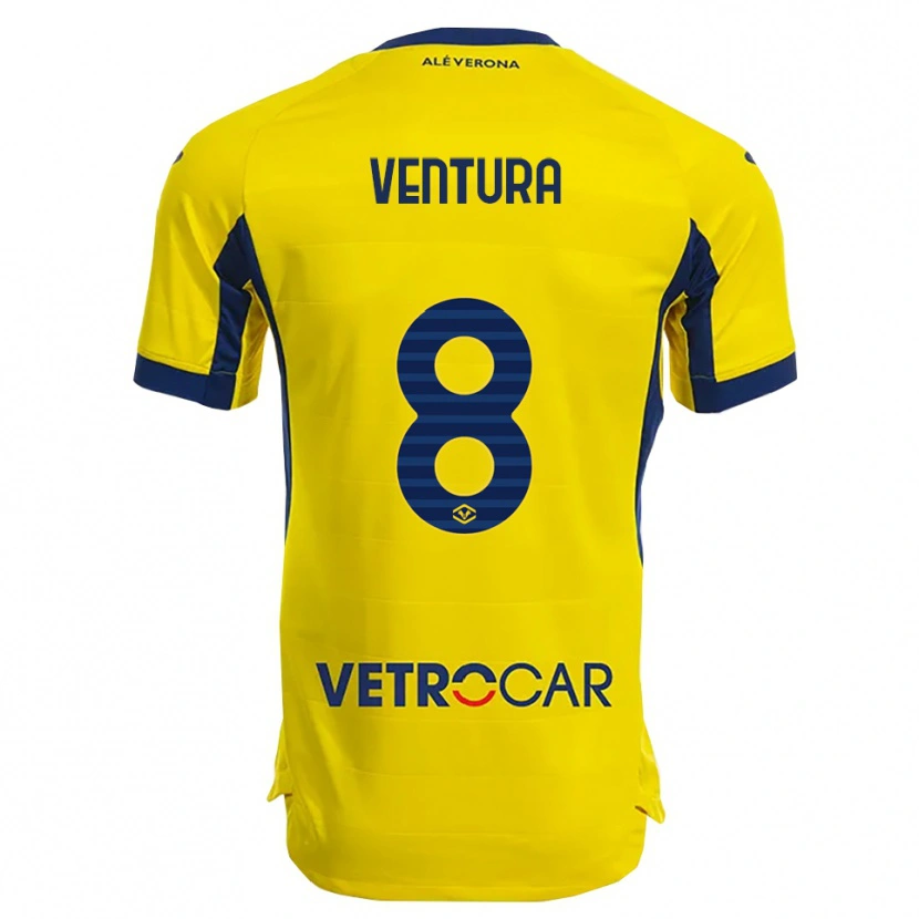Danxen Mænd Ciro Ventura #8 Gul Navy Udebane Spillertrøjer 2025/26 Trøje T-Shirt