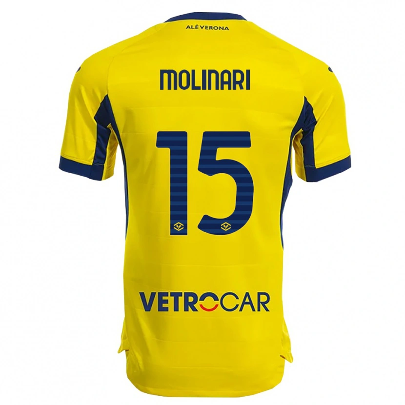 Danxen Mænd Gabriele Molinari #15 Gul Navy Udebane Spillertrøjer 2025/26 Trøje T-Shirt