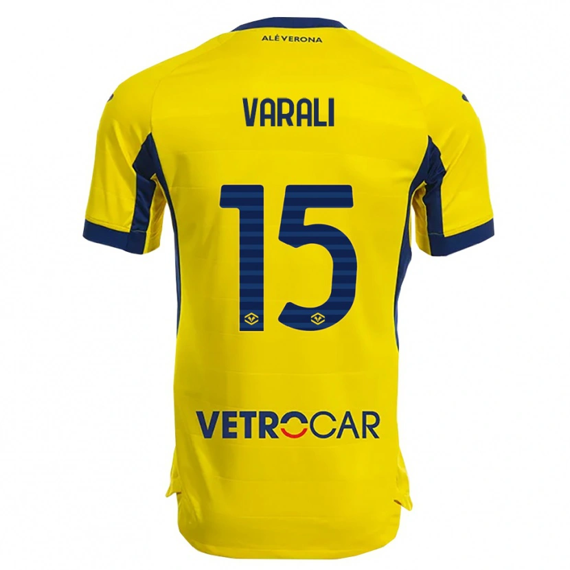 Danxen Mænd Ludovico Varali #15 Gul Navy Udebane Spillertrøjer 2025/26 Trøje T-Shirt