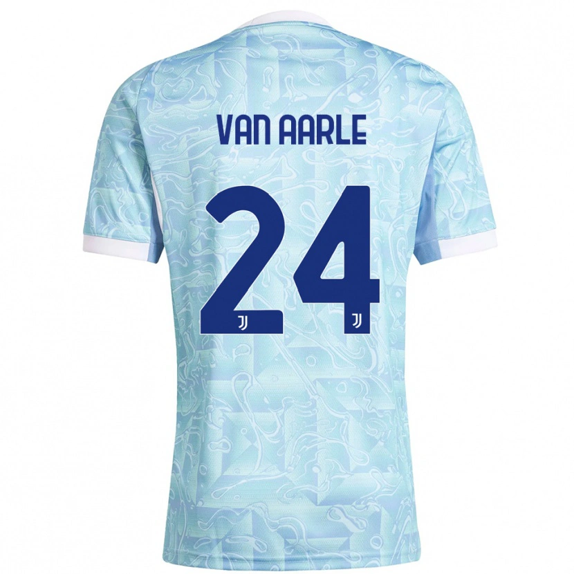 Danxen Mænd Shane Van Aarle #24 Lyseblå Gul Udebane Spillertrøjer 2025/26 Trøje T-Shirt