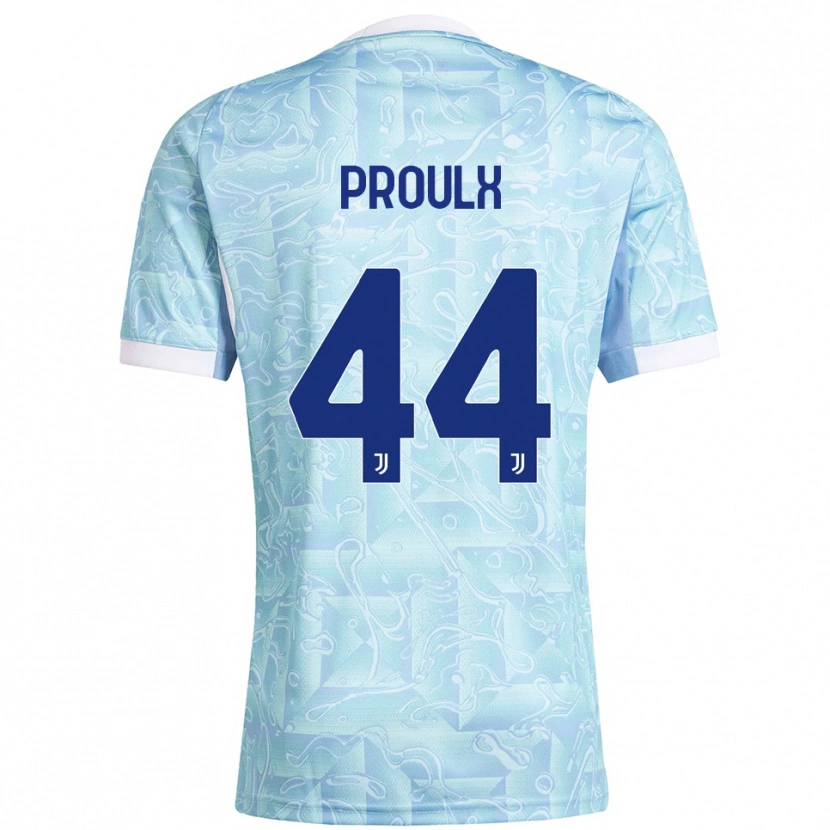Danxen Mænd Lysianne Proulx #44 Lyseblå Gul Udebane Spillertrøjer 2025/26 Trøje T-Shirt