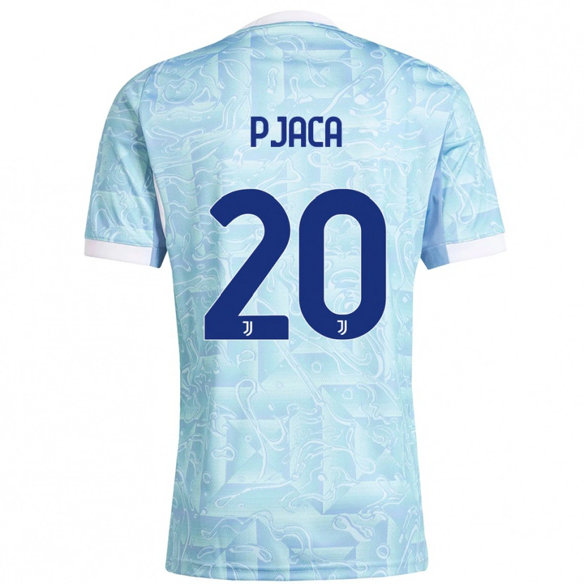 Danxen Mænd Marko Pjaca #20 Lyseblå Gul Udebane Spillertrøjer 2025/26 Trøje T-Shirt