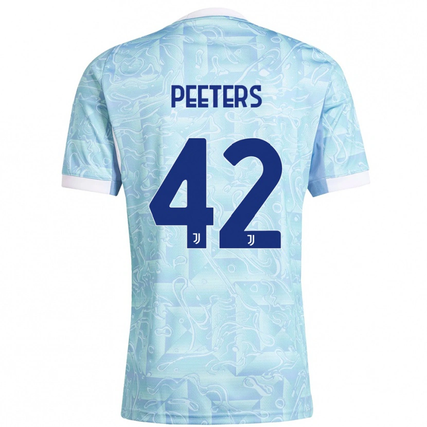 Danxen Mænd Daouda Peeters #42 Lyseblå Gul Udebane Spillertrøjer 2025/26 Trøje T-Shirt