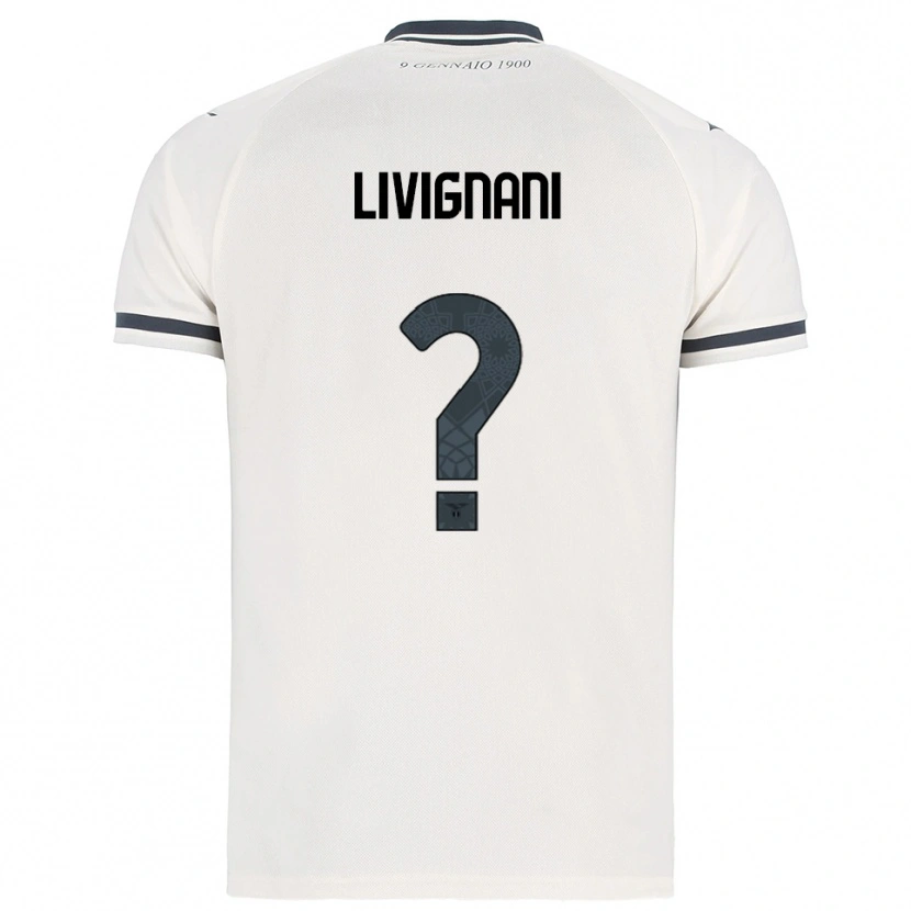 Danxen Mænd Gioia Livignani #0 Hvid Navy Udebane Spillertrøjer 2025/26 Trøje T-Shirt