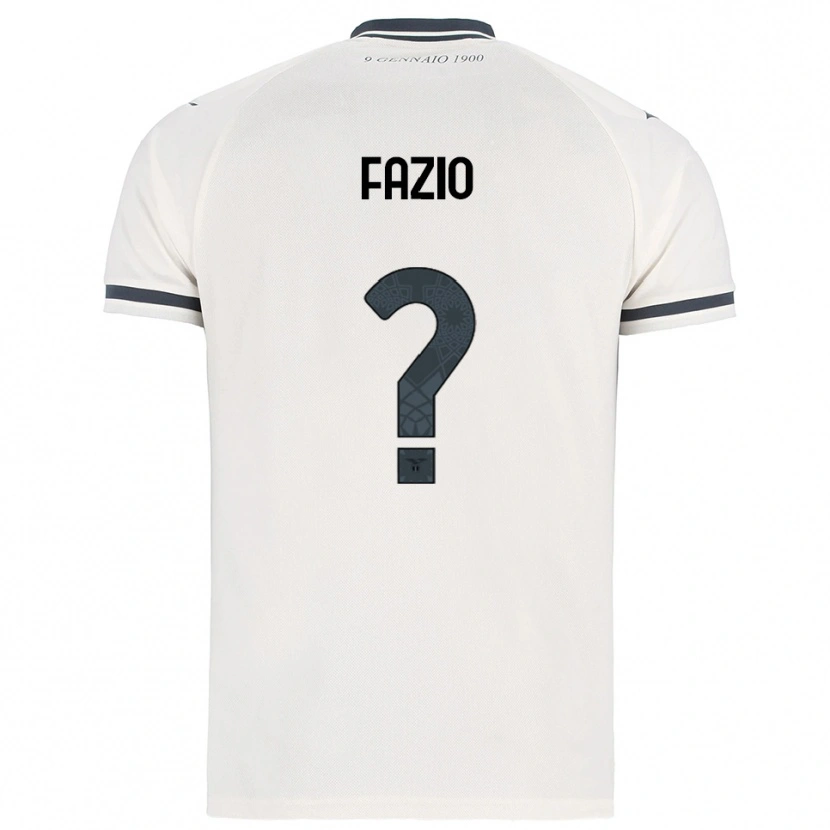 Danxen Mænd Francesco Fazio #0 Hvid Navy Udebane Spillertrøjer 2025/26 Trøje T-Shirt