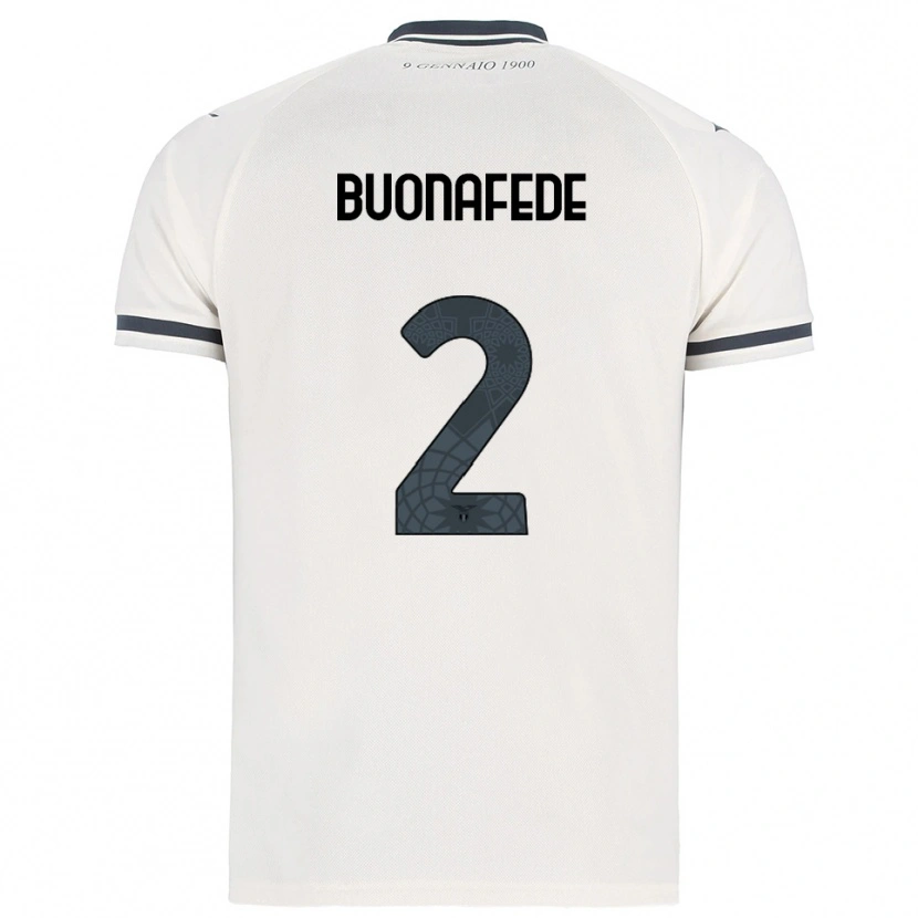 Danxen Mænd Tommaso Buonafede #2 Hvid Navy Udebane Spillertrøjer 2025/26 Trøje T-Shirt