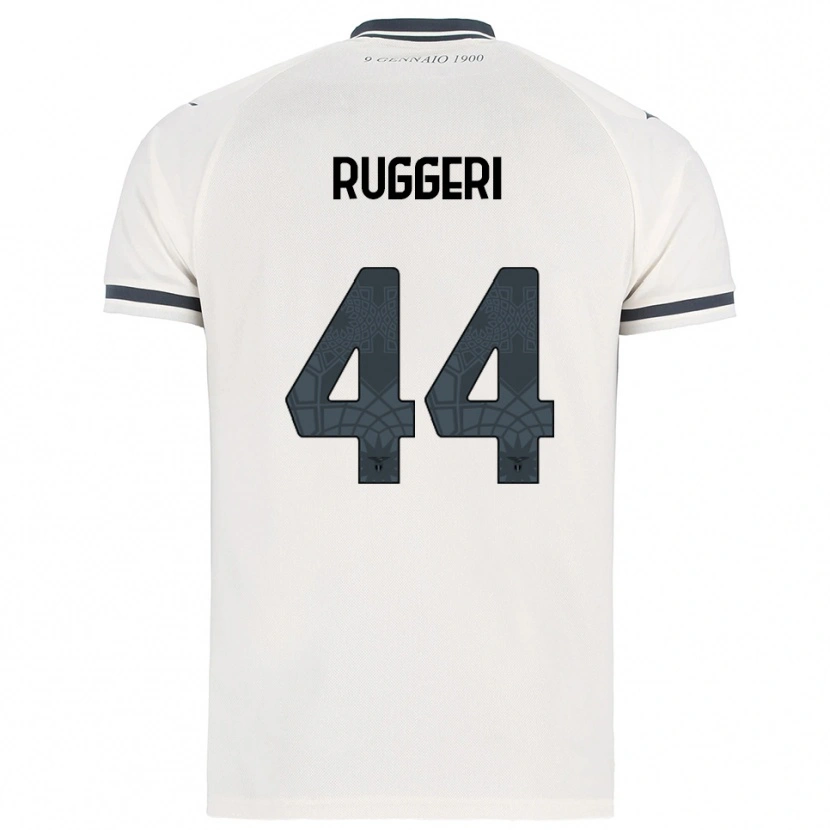 Danxen Mænd Fabio Andrea Ruggeri #44 Hvid Navy Udebane Spillertrøjer 2025/26 Trøje T-Shirt
