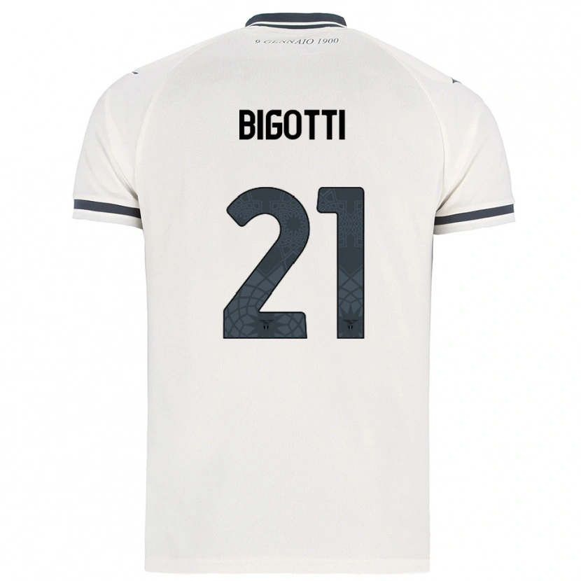 Danxen Mænd Massimo Bigotti #21 Hvid Navy Udebane Spillertrøjer 2025/26 Trøje T-Shirt