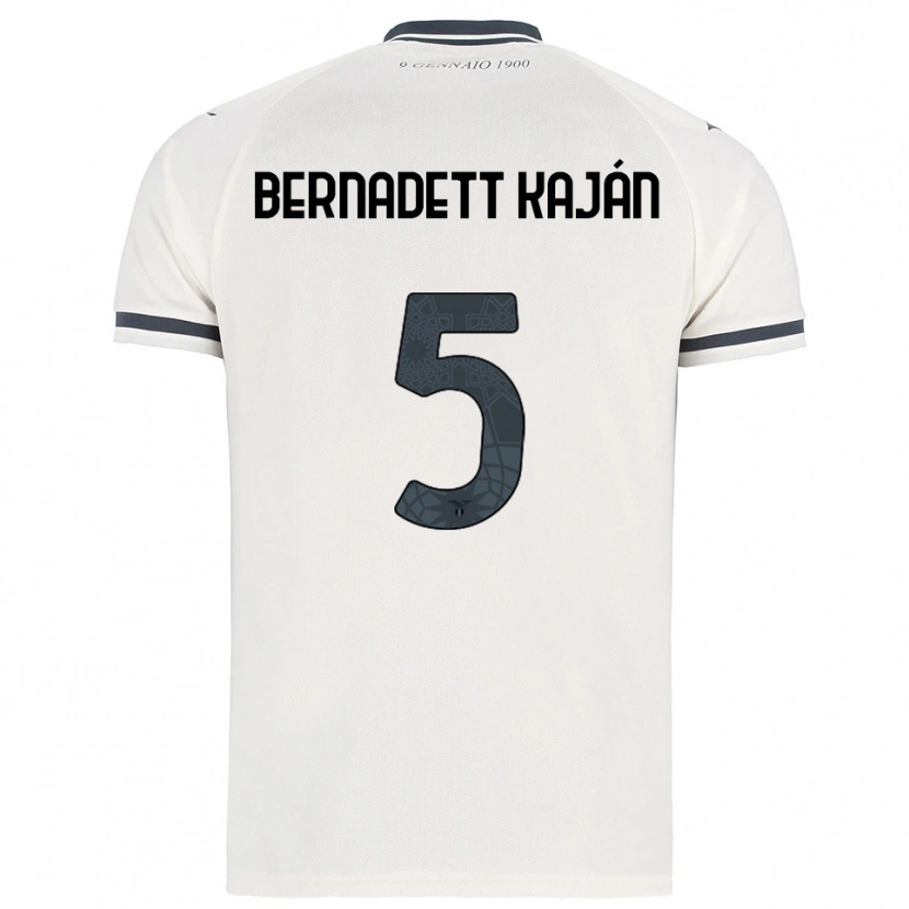 Danxen Mænd Zsanett Bernadett Kaján #5 Hvid Navy Udebane Spillertrøjer 2025/26 Trøje T-Shirt