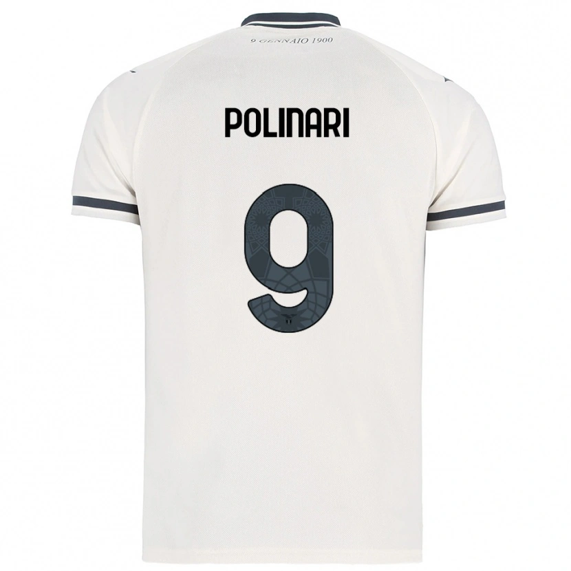 Danxen Mænd Fabio Polinari #9 Hvid Navy Udebane Spillertrøjer 2025/26 Trøje T-Shirt