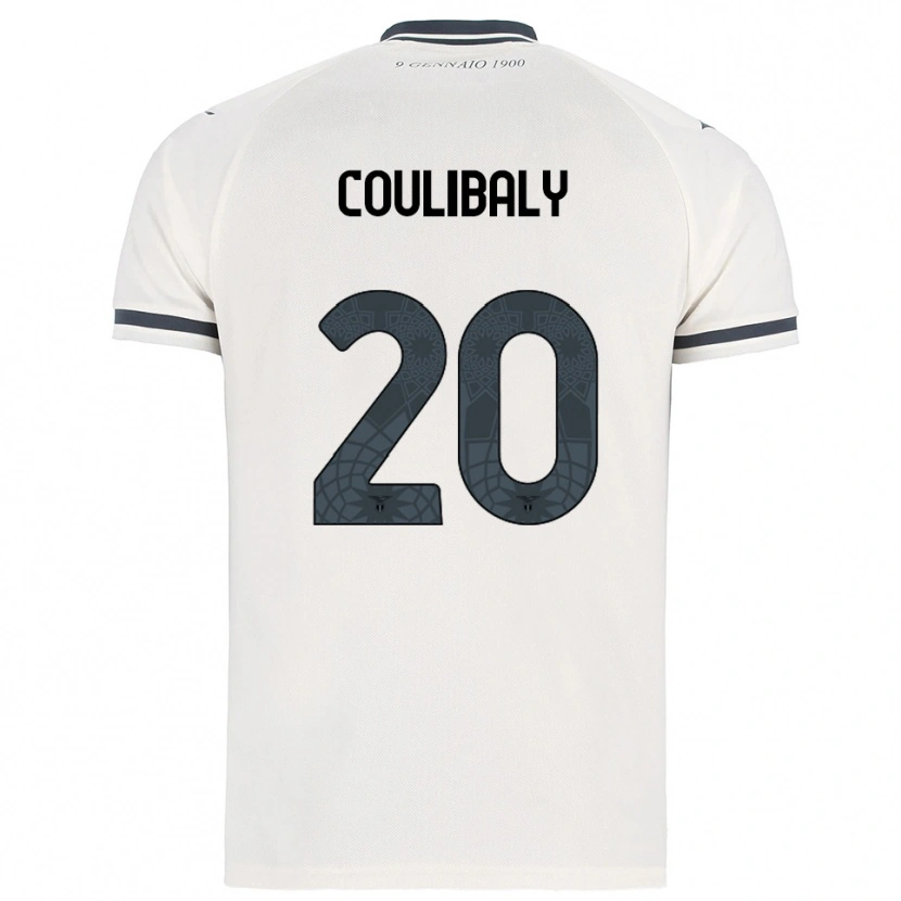 Danxen Mænd Larsson Coulibaly #20 Hvid Navy Udebane Spillertrøjer 2025/26 Trøje T-Shirt