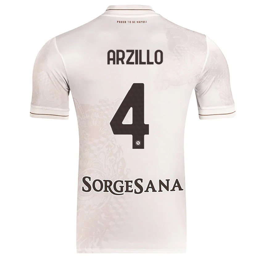 Danxen Mænd Antonino Arzillo #4 Champagne Brun Udebane Spillertrøjer 2025/26 Trøje T-Shirt