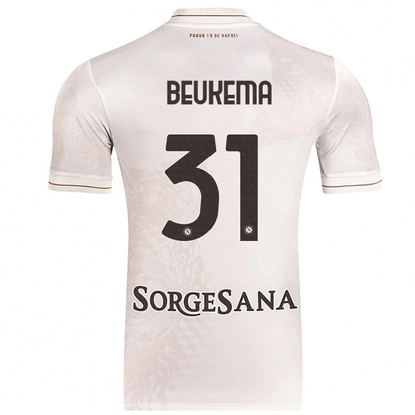 Danxen Mænd Sam Beukema #31 Champagne Brun Udebane Spillertrøjer 2025/26 Trøje T-Shirt