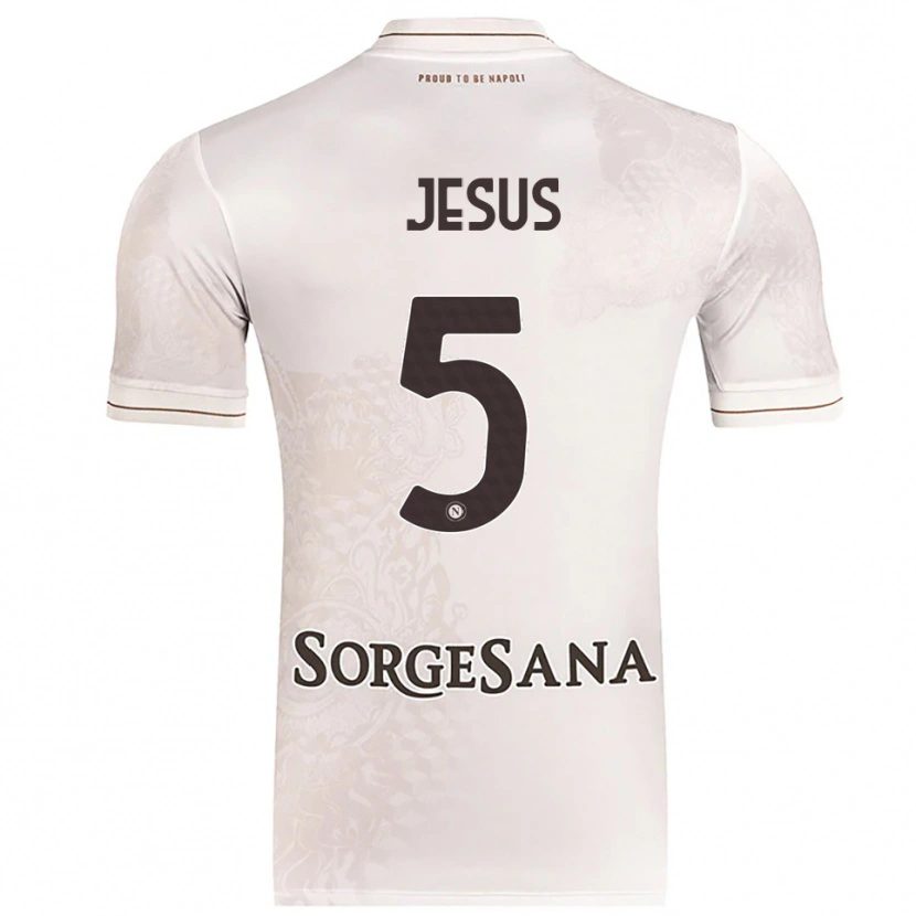 Danxen Mænd Juan Jesus #5 Champagne Brun Udebane Spillertrøjer 2025/26 Trøje T-Shirt