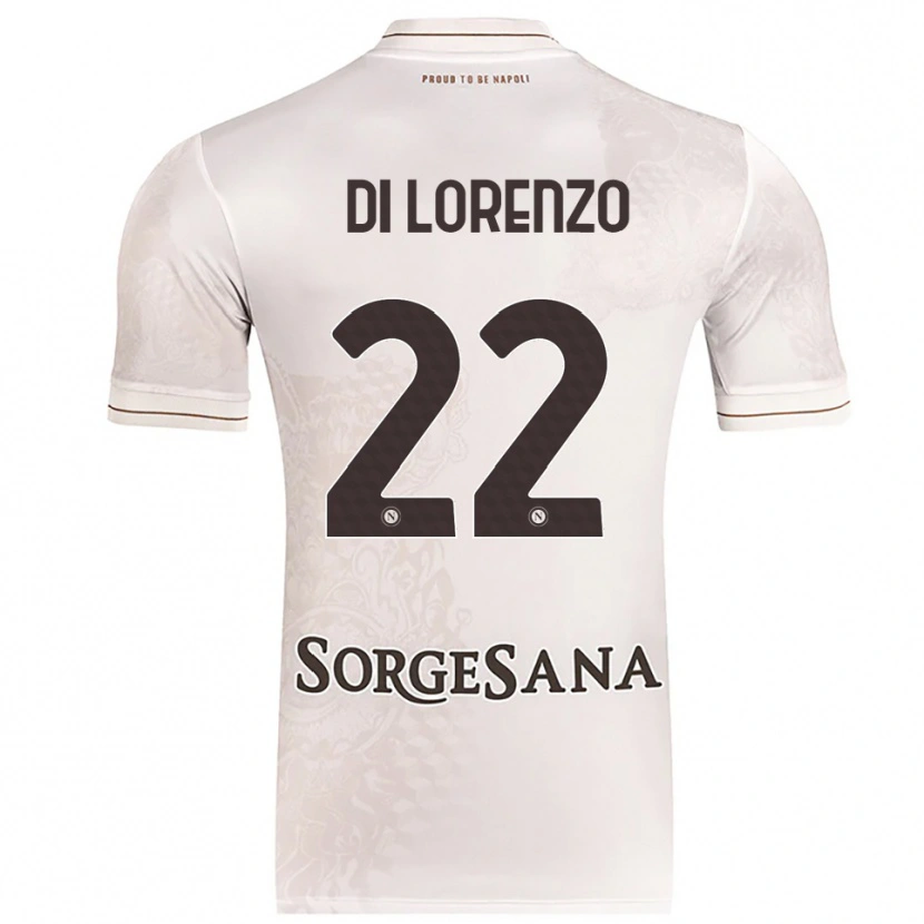 Danxen Mænd Giovanni Di Lorenzo #22 Champagne Brun Udebane Spillertrøjer 2025/26 Trøje T-Shirt