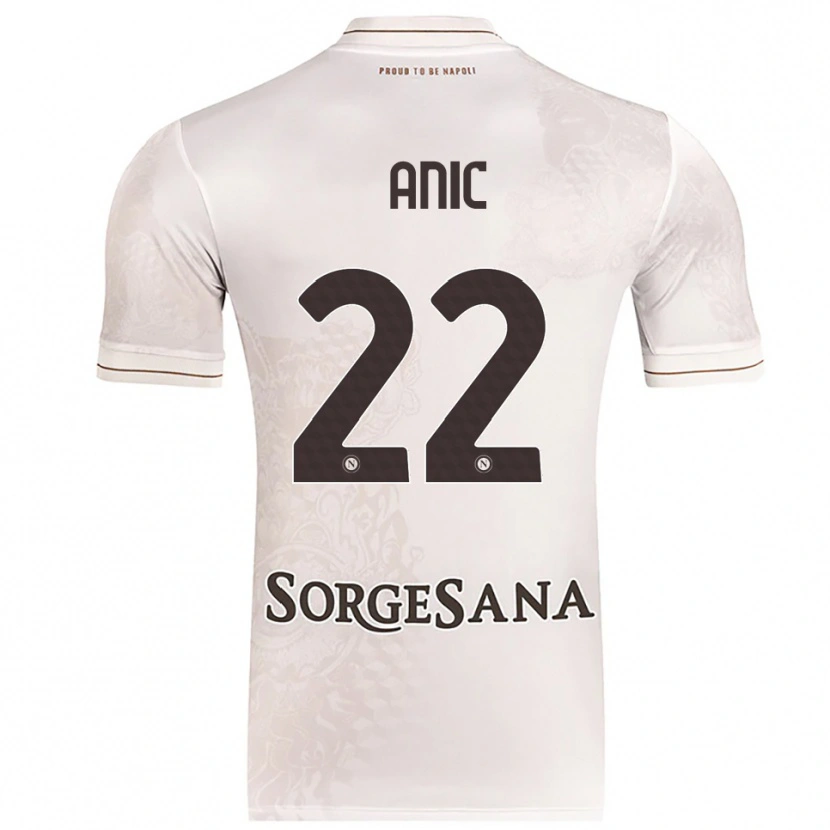 Danxen Mænd Ivan Anic #22 Champagne Brun Udebane Spillertrøjer 2025/26 Trøje T-Shirt