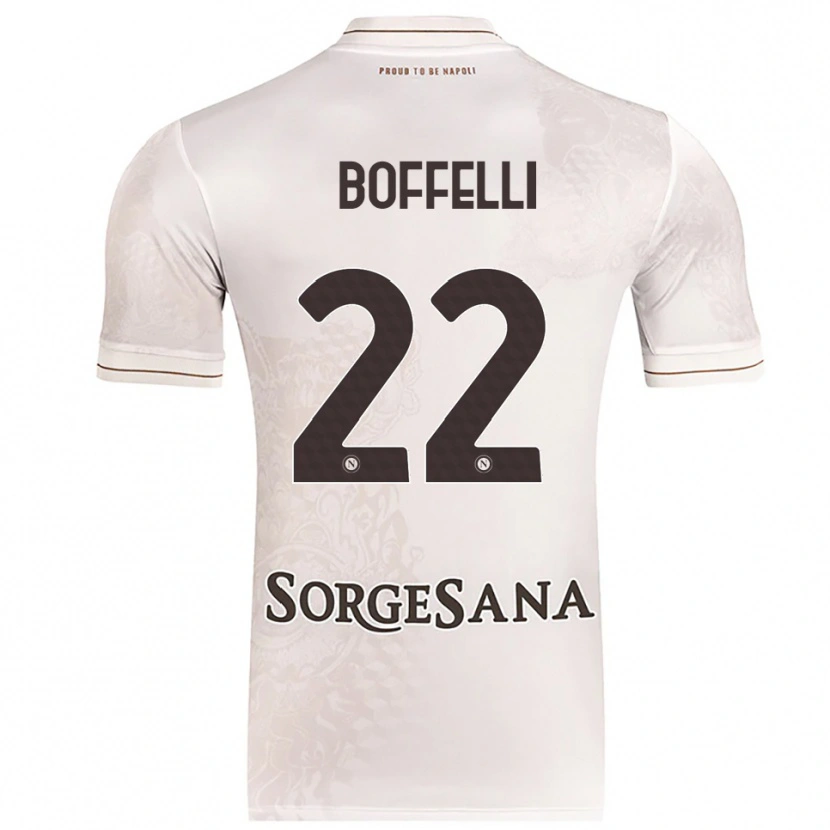 Danxen Mænd Valerio Boffelli #22 Champagne Brun Udebane Spillertrøjer 2025/26 Trøje T-Shirt