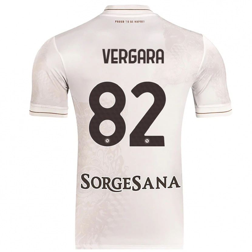 Danxen Mænd Antonio Vergara #82 Champagne Brun Udebane Spillertrøjer 2025/26 Trøje T-Shirt