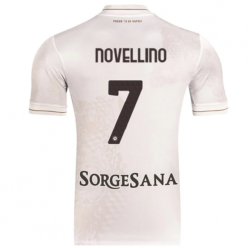 Danxen Mænd Debora Novellino #7 Champagne Brun Udebane Spillertrøjer 2025/26 Trøje T-Shirt