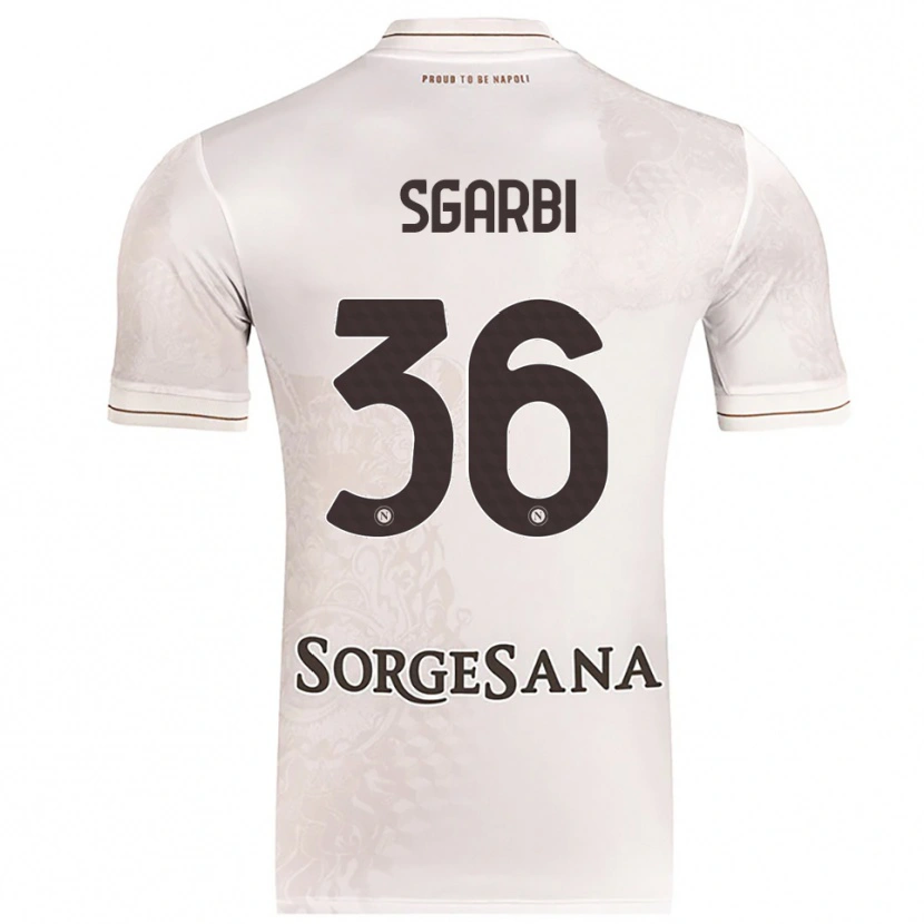 Danxen Mænd Lorenzo Sgarbi #36 Champagne Brun Udebane Spillertrøjer 2025/26 Trøje T-Shirt