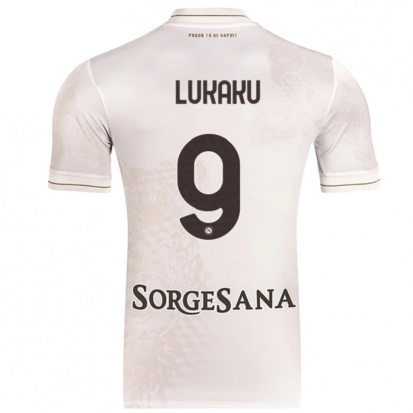 Danxen Mænd Romelu Lukaku #9 Champagne Brun Udebane Spillertrøjer 2025/26 Trøje T-Shirt