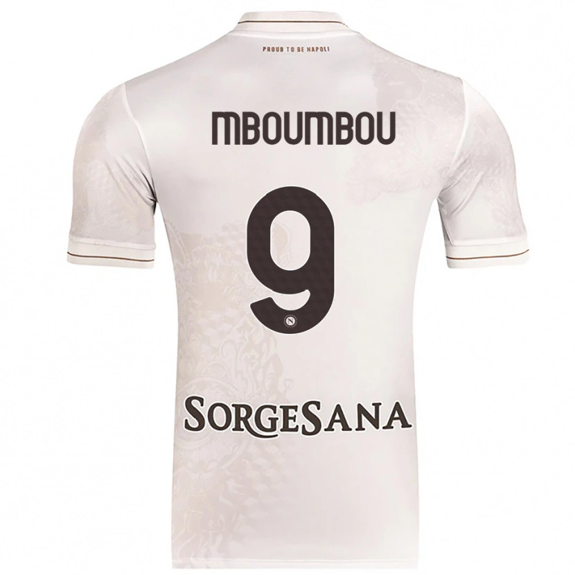 Danxen Mænd Arnaud Mboumbou #9 Champagne Brun Udebane Spillertrøjer 2025/26 Trøje T-Shirt