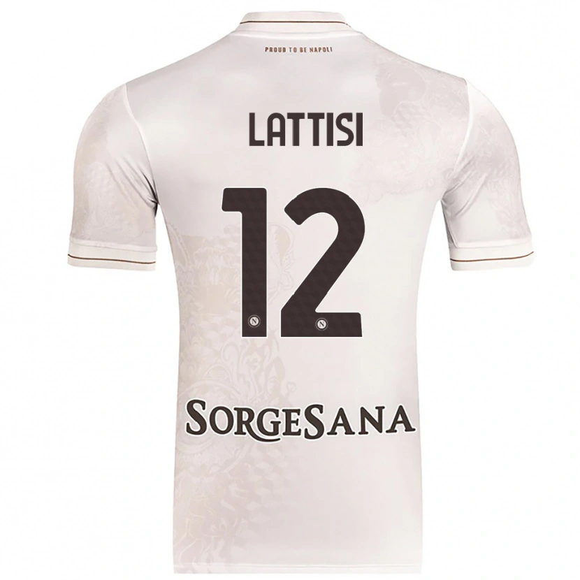 Danxen Mænd Francesco Lattisi #12 Champagne Brun Udebane Spillertrøjer 2025/26 Trøje T-Shirt