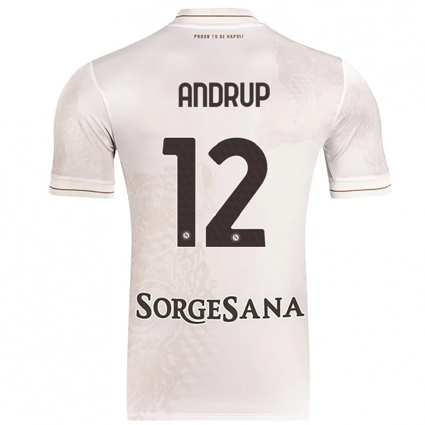 Danxen Mænd Klara Lena Elisabeth Andrup #12 Champagne Brun Udebane Spillertrøjer 2025/26 Trøje T-Shirt