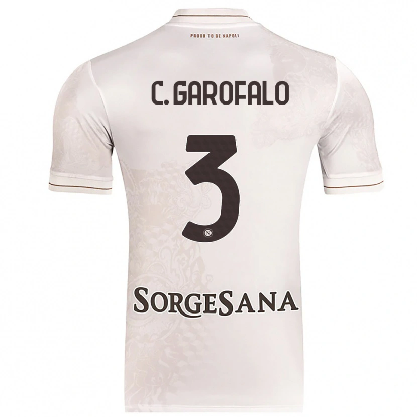 Danxen Mænd Christian Garofalo #3 Champagne Brun Udebane Spillertrøjer 2025/26 Trøje T-Shirt