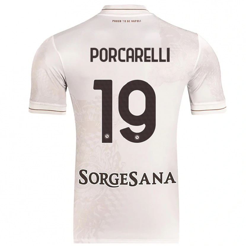 Danxen Mænd Maddelena Porcarelli #19 Champagne Brun Udebane Spillertrøjer 2025/26 Trøje T-Shirt