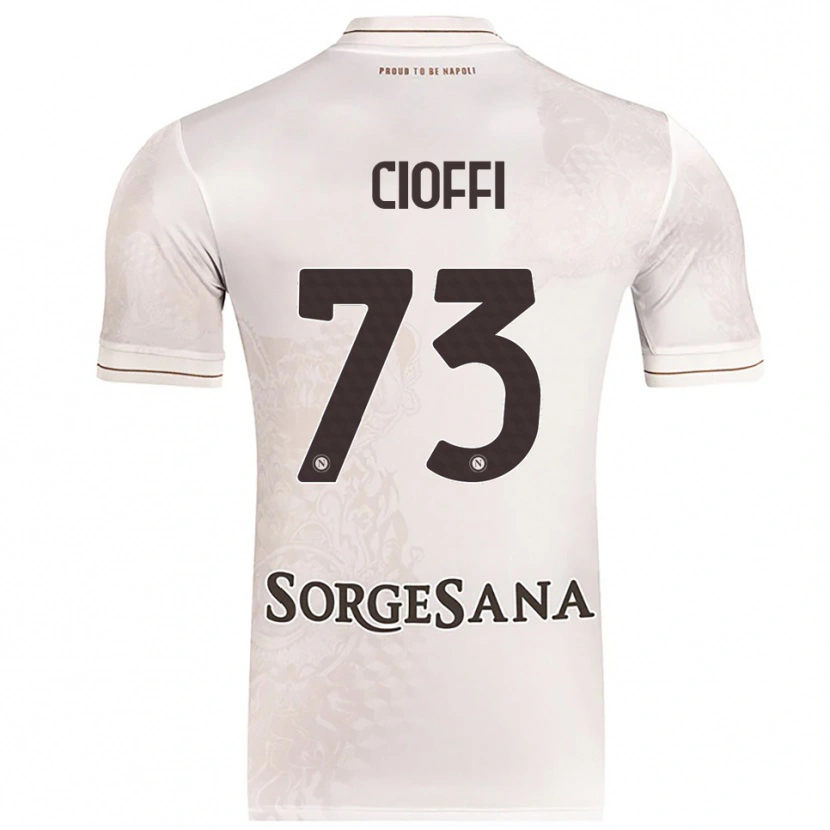 Danxen Mænd Antonio Cioffi #73 Champagne Brun Udebane Spillertrøjer 2025/26 Trøje T-Shirt
