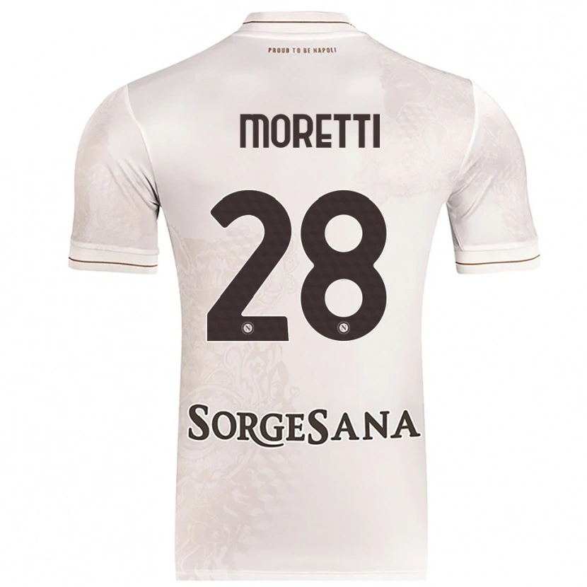 Danxen Mænd Ginevra Moretti #28 Champagne Brun Udebane Spillertrøjer 2025/26 Trøje T-Shirt
